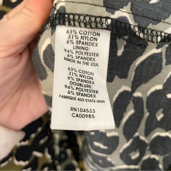 Nanette Lepore Green/Black Leopard Print Sheath Dress Size 2 - Picture 10 of 10